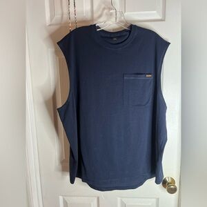 brahma Pocket Tank Top Shirt cut off sleeve Style Men’s 2XL Workout Work